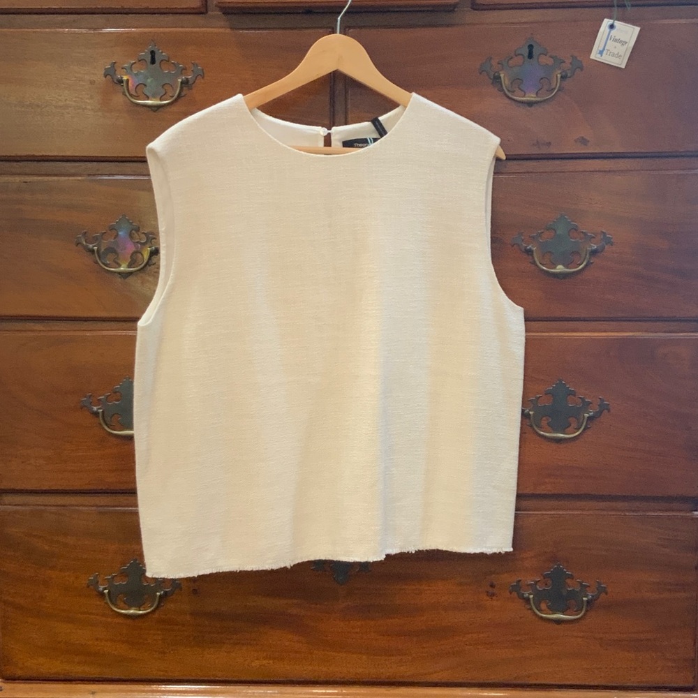 Theory Ivory Sleeveless Tank